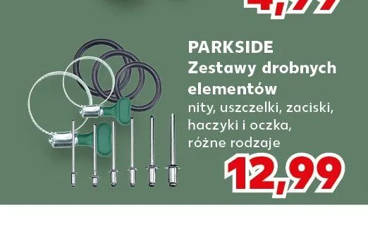 Zestaw drobnych elementów zaciski Parkside promocja w Kaufland