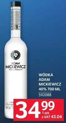 Wódka Adam Mickiewicz 40% 700 ml promocja w Selgros