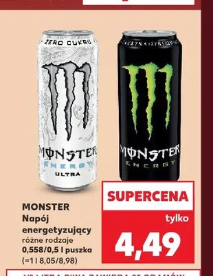 Napój energetyzujący Monster Energy Ultra promocja w Kaufland