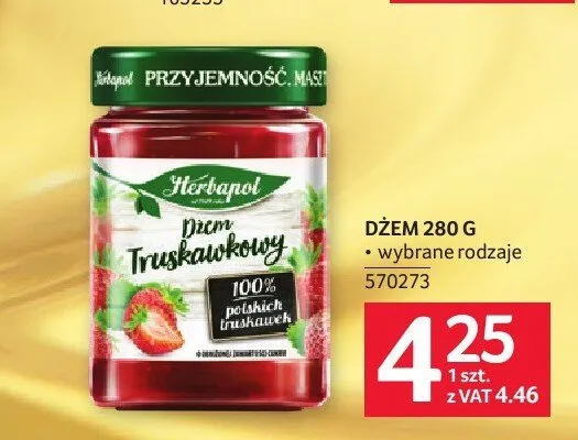 Dżem truskawkowy Herbapol promocja w Selgros