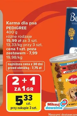 Karma dla psa Pedigree promocja w Carrefour