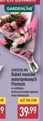 Bukiet kwiatów walentynkowych Premium promocja w Aldi