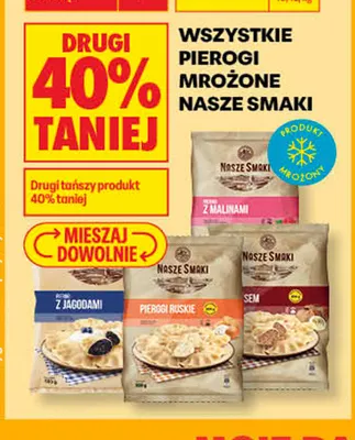Pierogi z malinami mrożone Nasze Smaki promocja w Biedronka