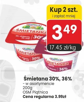 Śmietana 30%, 36% promocja w Market Point