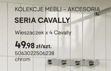 Wieszaczek x 4 GoodHome Cavally chrom promocja w Castorama
