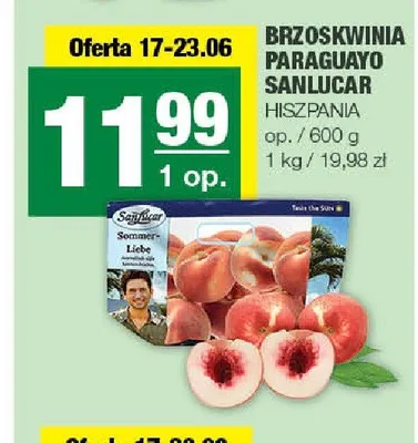 Brzoskwinia Paraguayo Sanlucar promocja w SPAR