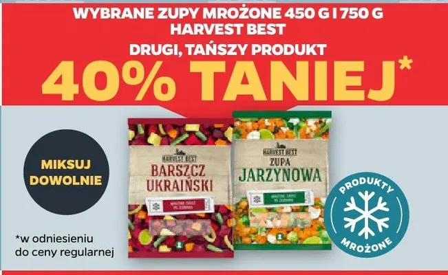 Zupy mrożone 450g i 750g, DRUGA -40% promocja w Netto