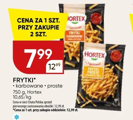Frytki karbowane Hortex promocja w Chata Polska