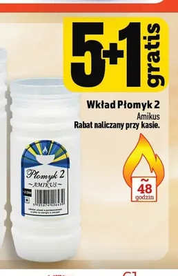 Wkład do zniczy Płomyk 2 Amikus promocja w TOPAZ