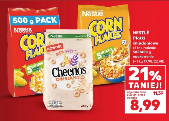 Płatki śniadaniowe Corn Flakes Nestlé promocja w Kaufland