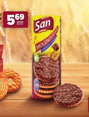 Herbatniki holenderskie w czekoladzie San promocja w Stokrotka