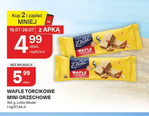Wafle Torcikowe Mini Orzechowe E.Wedel promocja w Chorten