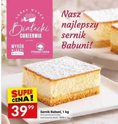 Sernik Babuni Białecki promocja w Twój Market