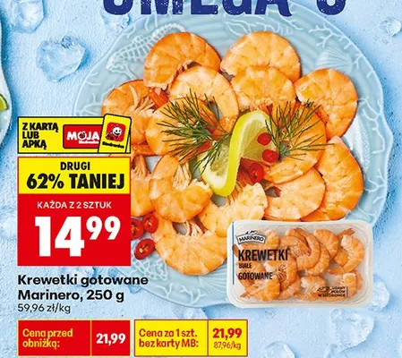Krewetki gotowane Marinero promocja w Biedronka