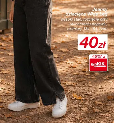 Jeansy dziecięce Wide Leg promocja w KiK