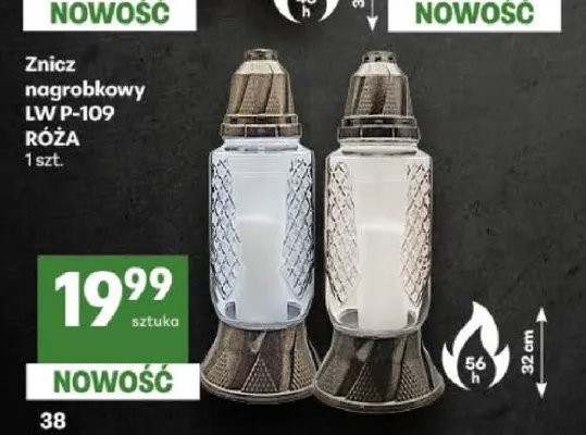 Znicz nagrobkowy Lw P-109 Róża promocja w Delikatesy Centrum