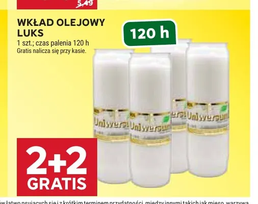 Wkład olejowy Luks promocja w Stokrotka
