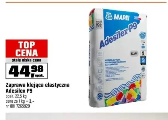 Zaprawa klejąca elastyczna Adesilex P9 Mapei promocja w OBI