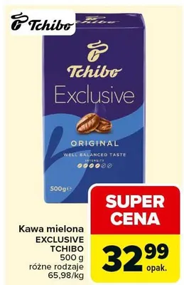 Kawa mielona Exclusive różne rodzaje Tchibo promocja w Carrefour Market