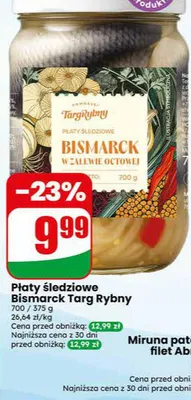 Płaty śledziowe Bismarck w zalewie octowej Targ Rybny promocja w Dino