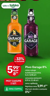 Piwo Garage 8% Very Berry Cosmo promocja w Żabka