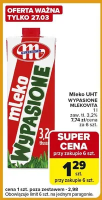 Mleko UHT Wypasione mleko promocja w Carrefour Express