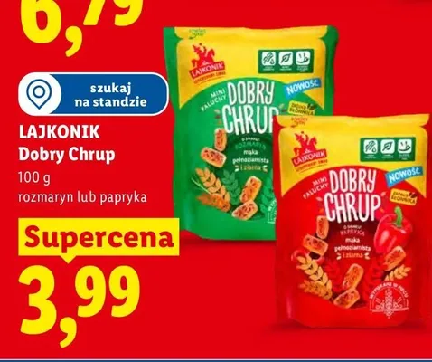 Chrupki Lajkonik Dobry Chrup papryka promocja w Lidl