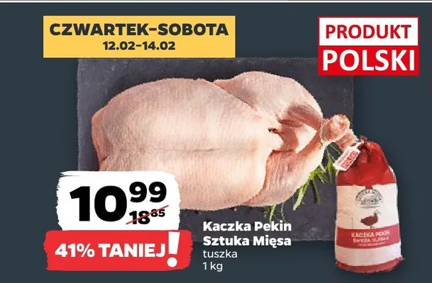 Kaczka Pekin tuszka promocja w Netto