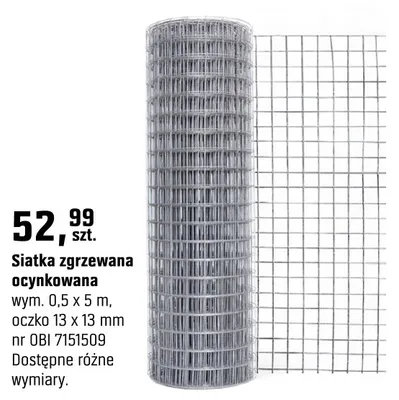 Siatka zgrzewana ocynkowana promocja w OBI