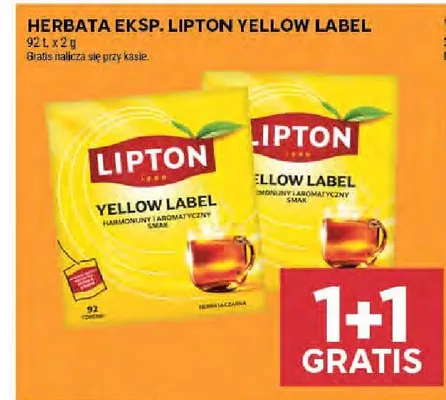 Herbata ekspresowa Lipton Yellow Label promocja w Stokrotka