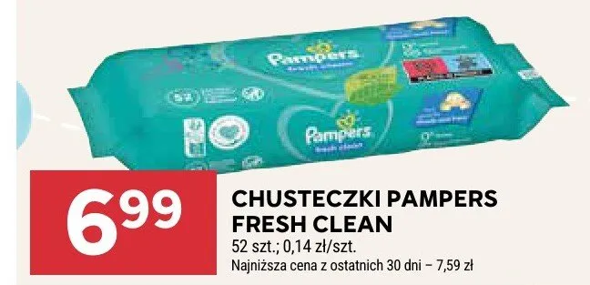 Chusteczki Fresh Clean promocja w Stokrotka