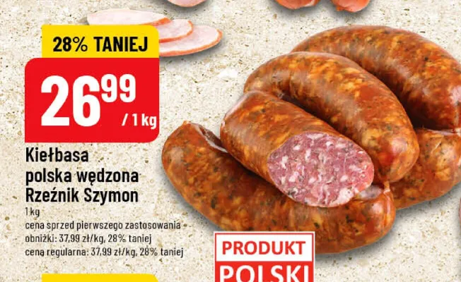 Kiełbasa polska wędzona Rzeźnik Szymon promocja w POLOmarket