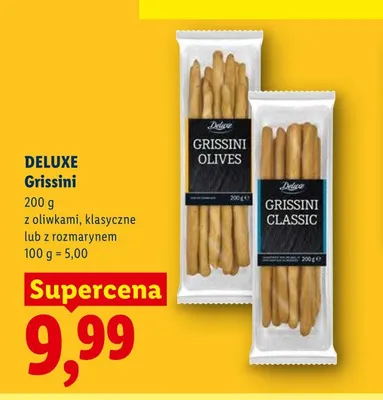 Grissini klasyczne Deluxe promocja w Lidl