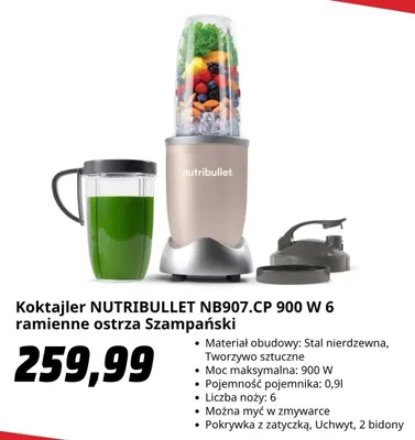 Koktajler Nutribullet Szampański promocja w Media Markt