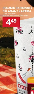 Ręcznik papierowy składany 1 rolka, 2-warstwowy promocja w Stokrotka