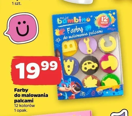 Farby do malowania palcami Bambino promocja w Netto