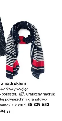 Szal damski z nadrukiem promocja w Tchibo