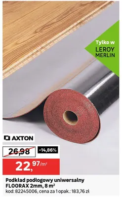 Podkład podłogowy uniwersalny FLOORAX 2mm, 8m² promocja w Leroy Merlin