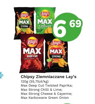 Chipsy ziemniaczane Lay's Max Strong Cheese & Cayenne promocja w Limonka