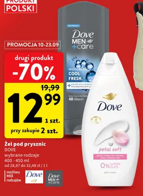 Żel pod prysznic Petal Soft Dove promocja w Intermarche