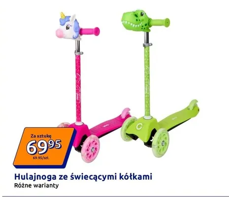 Hulajnoga ze świecącymi kółkami promocja w Action