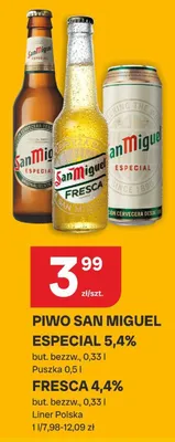 Piwo San Miguel Especial 5,4% but. bezzw. promocja w Chorten