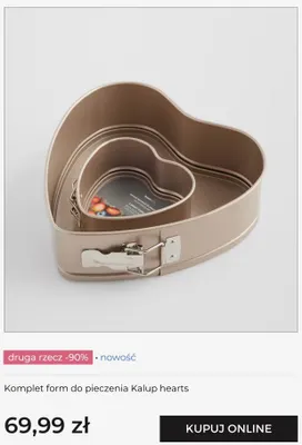 Komplet form do pieczenia Kalup hearts home & you promocja w home&you