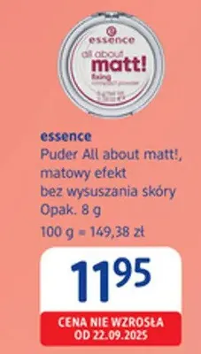 Puder All about matt!, matowy efekt bez wysuszania skóry promocja w Drogerie DM