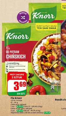 Fix Knorr — wariant nieczytelny promocja w Dino
