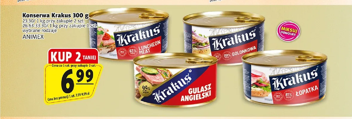 Konserwa Krakus Golonkowa promocja w Prim Market