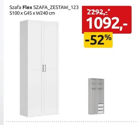 Szafa Flex promocja w Black Red White