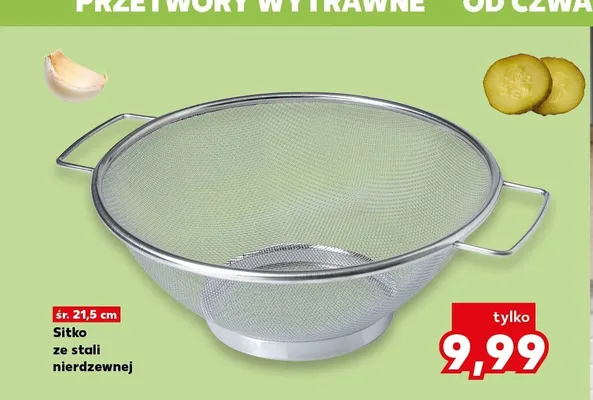 Sitko ze stali nierdzewnej śr. 21,5 cm promocja w Kaufland
