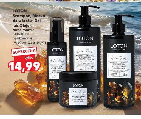 Bursztynowy żel pod prysznic i do kąpieli Loton Amber Therapy promocja w Kaufland