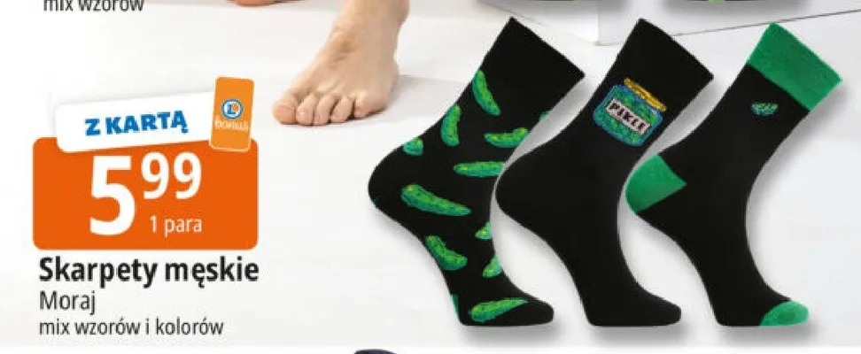 Skarpety męskie Moraj promocja w Leclerc